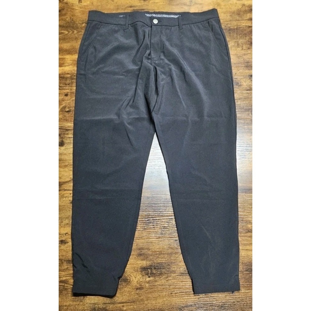 Primo Joggers Men's 38 Reg Black Golf Performance Tapered Pants Zip Ankle